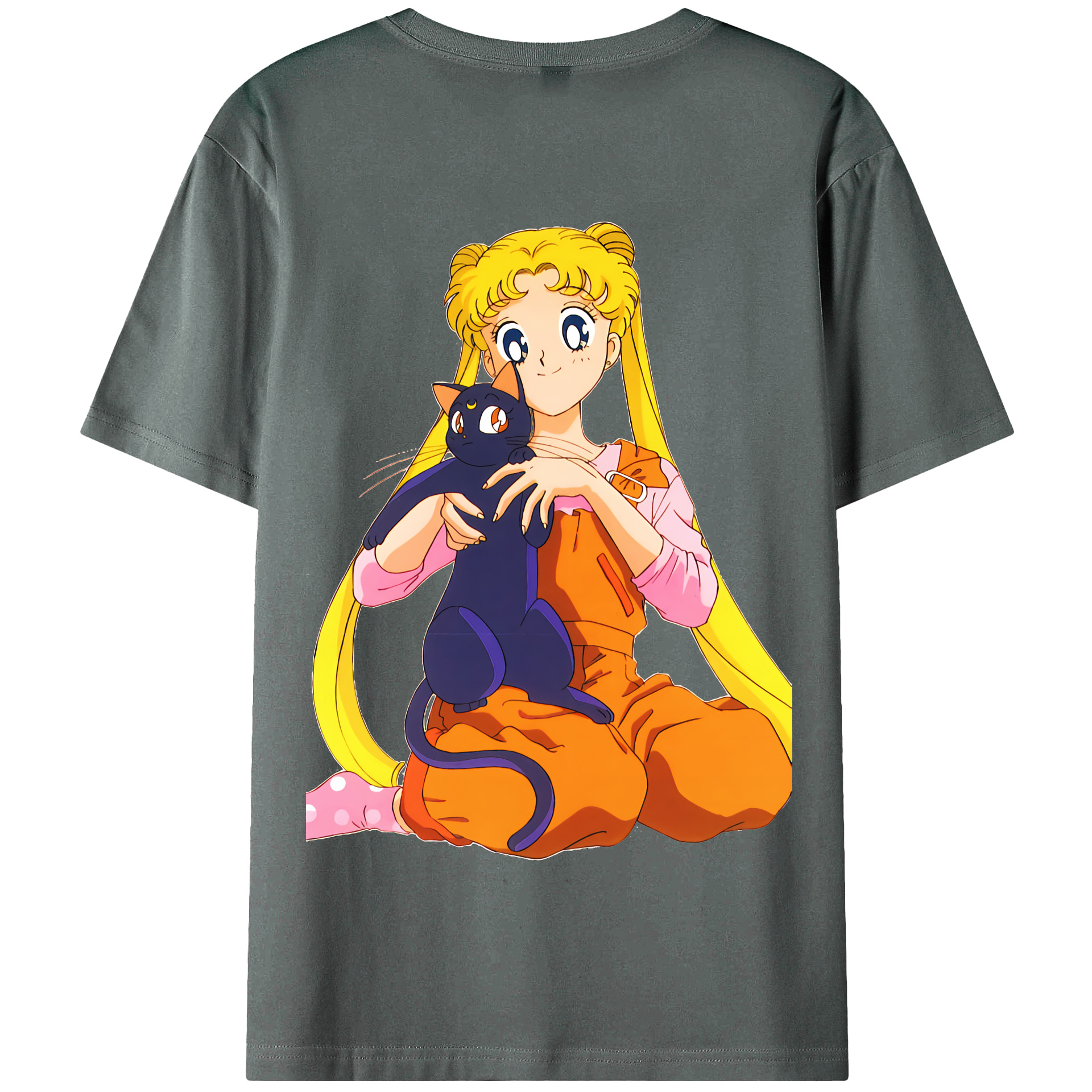 （画像用） 美少女戦士セーラームーン 愛野 美奈子 あいの みなこ Sailor Moon Aino Minako 綿100％半袖Tシャツ（背面プリント）